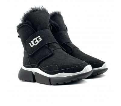 Женские кроссовки UGG на шнурках Sneakers - Black