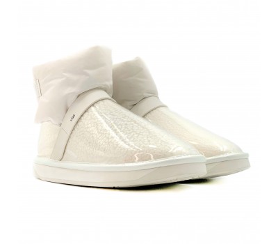 Clear Quilty Boot - White