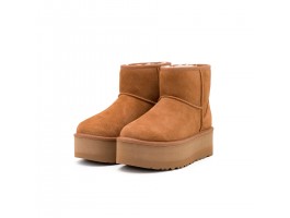 Mini Platform Boot - Chestnut