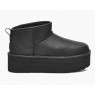 Ultra Mini Platform Boot - Black Leather