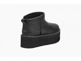 Ultra Mini Platform Boot - Black Leather