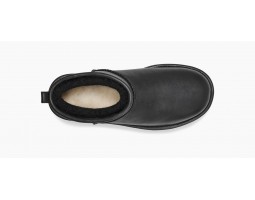 Ultra Mini Platform Boot - Black Leather