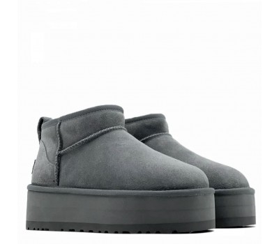 Ultra Mini Platform Boot - Grey