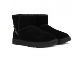 Classic Mini Deco Suede Boot - Black