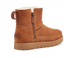 Zip Mini Boots - Chestnut