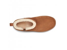 Zip Mini Boots - Chestnut