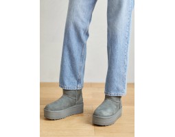 Mini Platform Boot - Grey