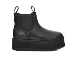 Neumel Platform Chelsea Leather - Black