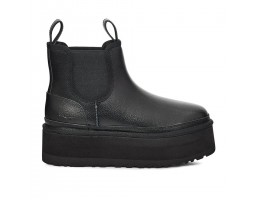 Neumel Platform Chelsea Leather - Black