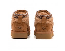 Ultra Mini Maxi Curly Boot - Chestnut