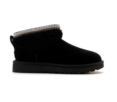 Ultra Mini Maxi Curly Boot - Black