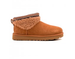 Ultra Mini Maxi Curly Boot - Chestnut