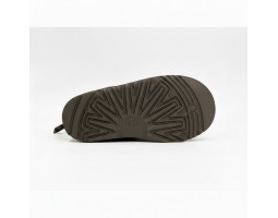 Угги детские кожаные с молнией One Zip - Шоколадные