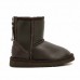 Угги детские кожаные с молнией One Zip - Шоколадные