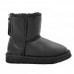 Угги детские кожаные с молнией One Zip - Чёрные