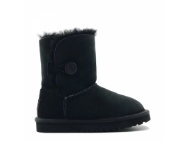 Угги Детские с Пуговицей Непромокаемые - Чёрный