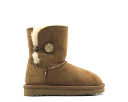 Угги Детские с Пуговицей Непромокаемые - Рыжие Угги Детские с Пуговицей Непромокаемые - Рыжие