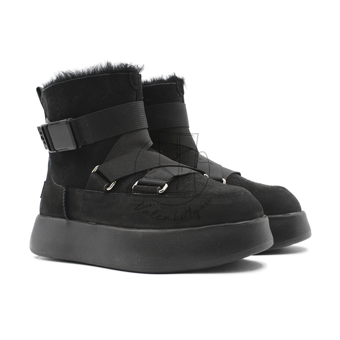 Купить угги — ботинки UGG Boom Buckle Boot - Black для настоящих модницонлайн