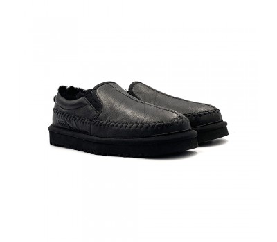 Низкие слиперы Stitch Slip Leather - Black