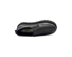 Низкие слиперы Stitch Slip Leather - Black