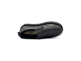 Низкие слиперы Stitch Slip Leather - Black