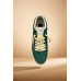 Golden Goose Ball Star Green Suede With Silver Glitter Star