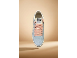 Ball Star in Powder-Blue Suede with Cream-Colored Leather Star