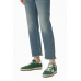 Golden Goose Ball Star Green Suede With Silver Glitter Star