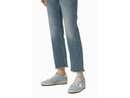 Ball Star in Powder-Blue Suede with Cream-Colored Leather Star