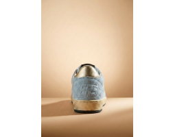 Ball Star in Powder-Blue Suede with Cream-Colored Leather Star