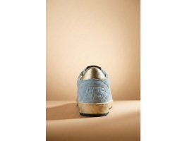 Ball Star in Powder-Blue Suede with Cream-Colored Leather Star