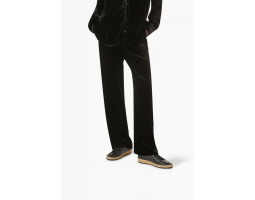 Ball Star in Black Nappa With Black Glitter Star and Suede Heel Tab