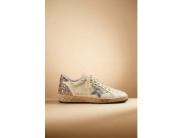 Ball Star White Silver Metallic Gold Glitter