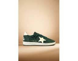 Ball Star in Green Suede With White Leather Star and Heel Tab