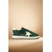 Golden Goose Ball Star in Green Suede With White Leather Star and Heel Tab