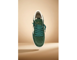 Ball Star in Green Suede With White Leather Star and Heel Tab