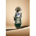 Golden Goose Super Star White With Green Suede Toe And Black Star