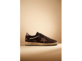 Ball Star in Brown Suede With Brown Leather Star and Heel Tab