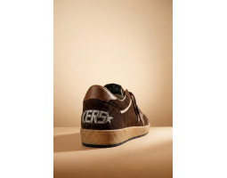 Ball Star in Brown Suede With Brown Leather Star and Heel Tab