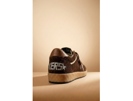 Ball Star in Brown Suede With Brown Leather Star and Heel Tab