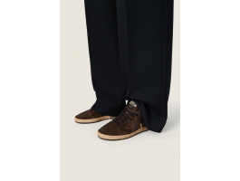Ball Star in Brown Suede With Brown Leather Star and Heel Tab