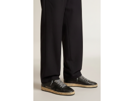Ball Star in Black Nappa With Suede Star and Nappa Heel Tab