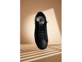 Super-Star in Black Nappa With Suede Details and Black Foxing