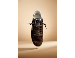 Ball Star in Brown Suede With Brown Leather Star and Heel Tab