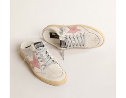 Ball Star Sabots in White Nappa with Old-rose Leather Star Ball Star Sabots in White Nappa with Old-rose Leather Star