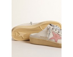 Ball Star Sabots in White Nappa with Old-rose Leather Star Ball Star Sabots in White Nappa with Old-rose Leather Star