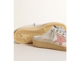 Ball Star Sabots in White Nappa with Old-rose Leather Star Ball Star Sabots in White Nappa with Old-rose Leather Star