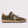 Ball Star Trainers Suede Glitter Star and Olive Heels Tab