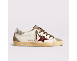 Super-Star with Burgundy Glitter Star and Silver Heel Tab Super-Star with Burgundy Glitter Star and Silver Heel Tab