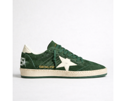Ball Star in Green Suede With White Leather Star and Heel Tab